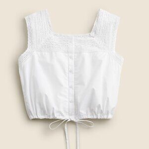 JCrew Lace Trimmed Crop Top